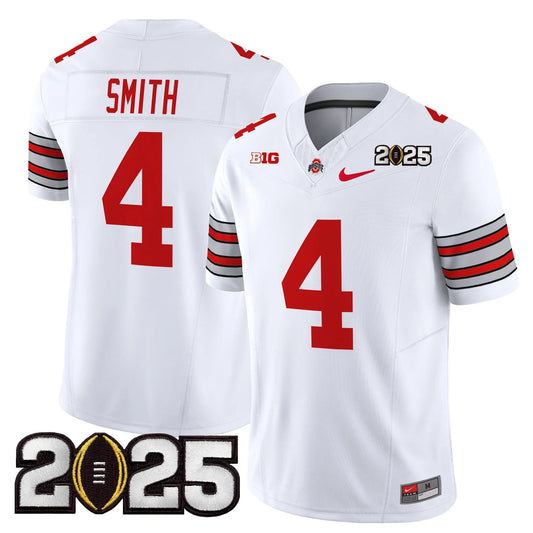 Men's Ohio State Buckeyes 'Heritage Stripe' 2025 CFP Final Patch Jersey