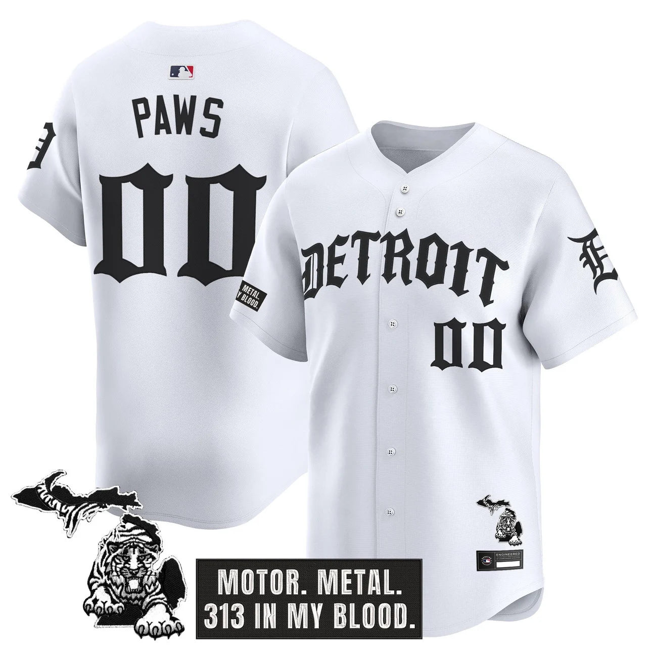 Jersey Vapor Premier de Edición Limitada 'Old English' de los Detroit Tigers para Hombre - Todo Bordado