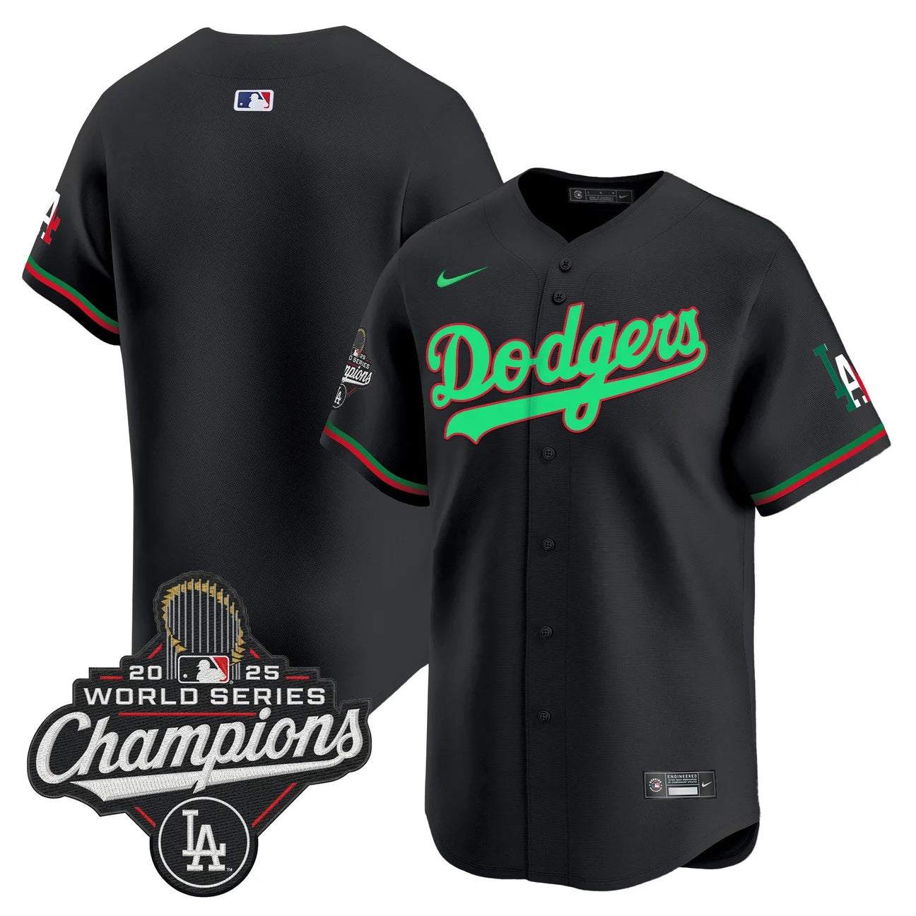 Men's Dodgers Mexico 2025 World Series Champions Vapor Premier Limited Jersey  - All Stitched