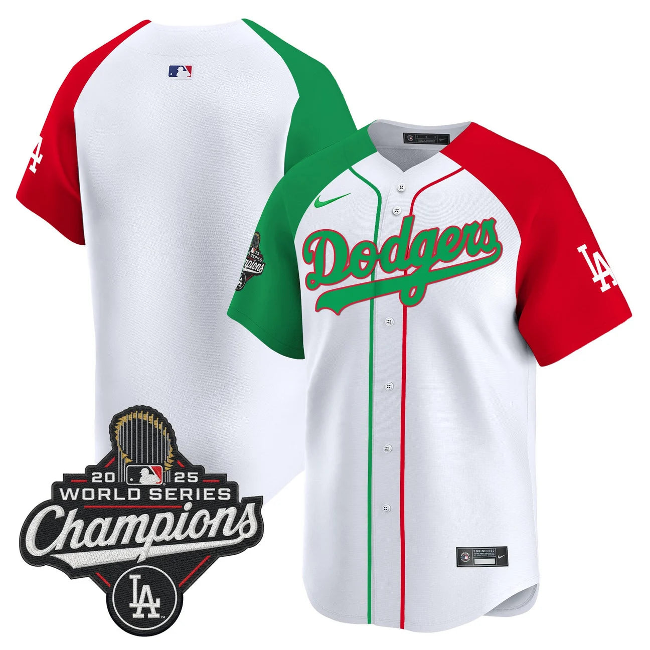 Men's Dodgers Mexico 2025 World Series Champions Vapor Premier Limited Jersey  - All Stitched