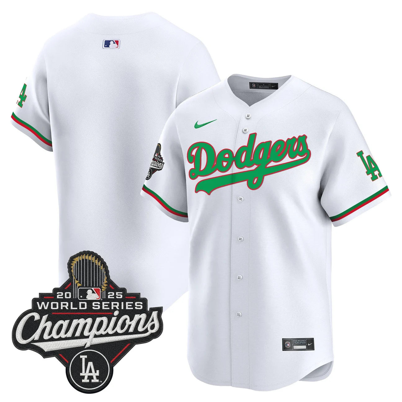 Men's Dodgers Mexico 2025 World Series Champions Vapor Premier Limited Jersey  - All Stitched