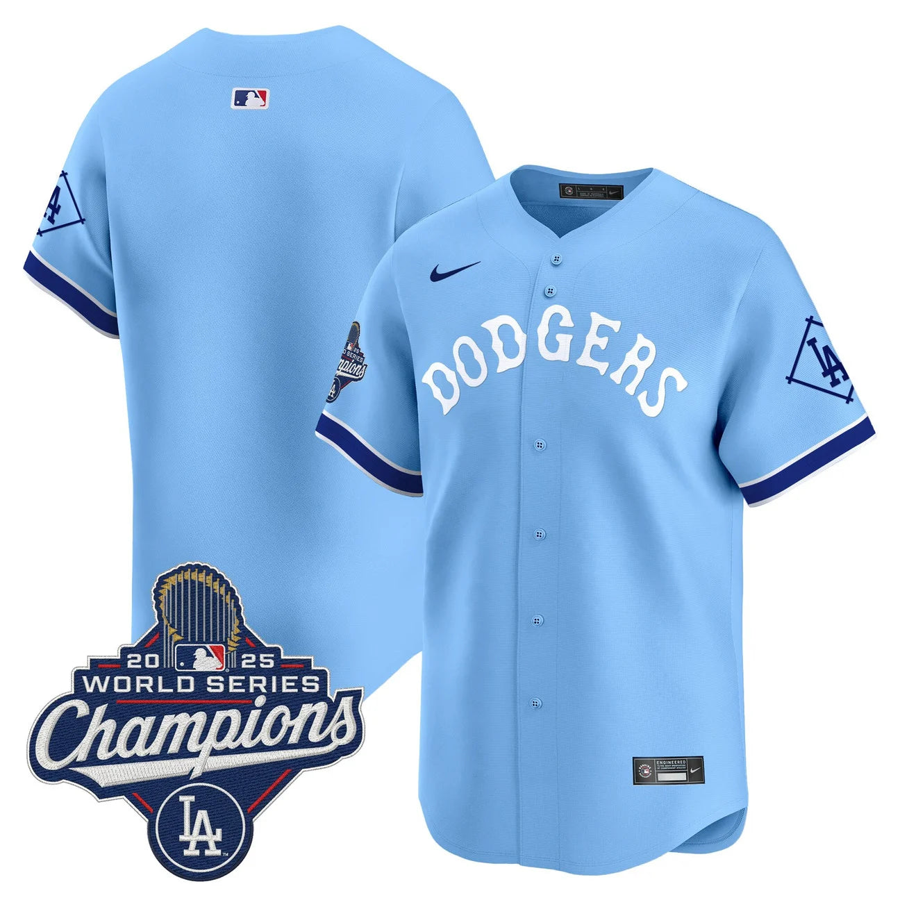 Men's Dodgers Tribute 2025 World Series Champions Vapor Premier Limited Jersey - All Stitched