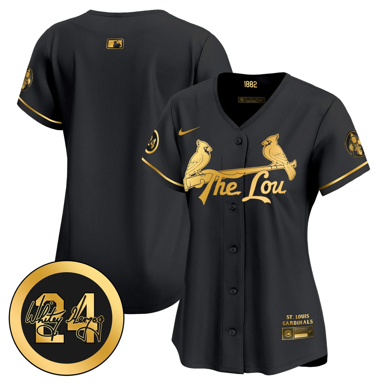 Women's St. Louis Cardinals 2024 City Connect Whitey Herzog Patch Vapor Premier Limited Jersey - All Stitched