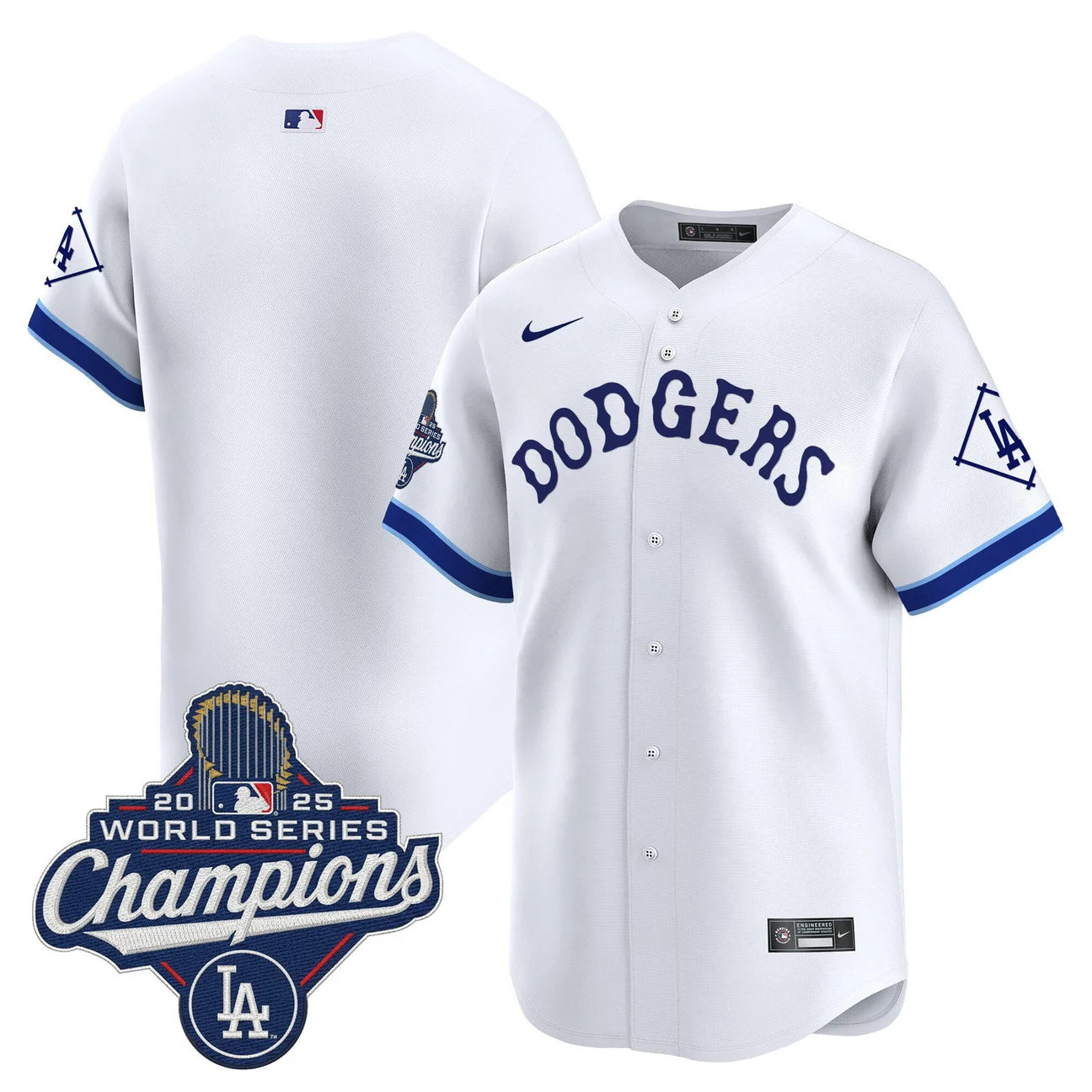 Men's Dodgers Tribute 2025 World Series Champions Vapor Premier Limited Jersey - All Stitched