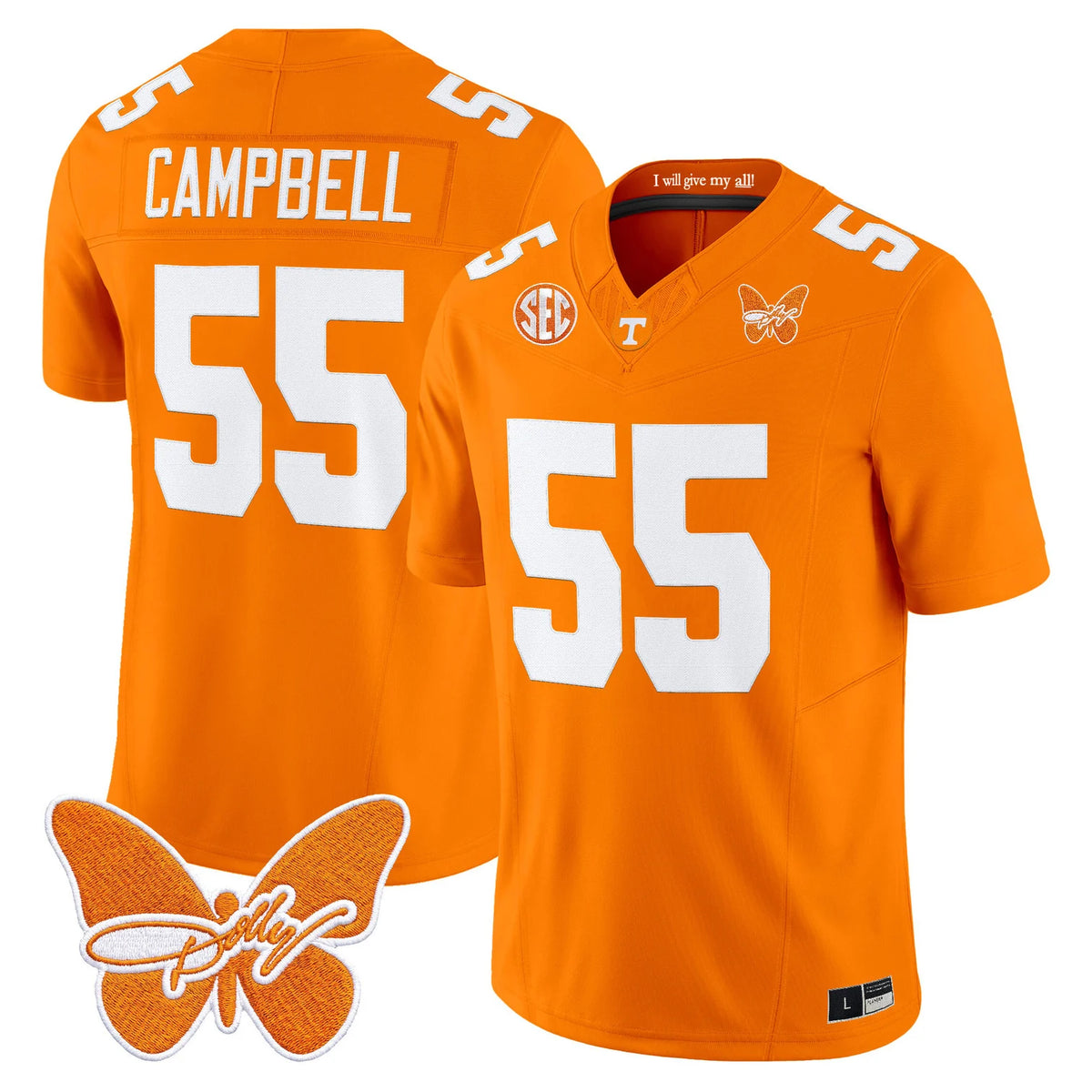 Men's Tennessee Volunteers Dolly Parton Patch Vapor Limited Jersey - All Stitched