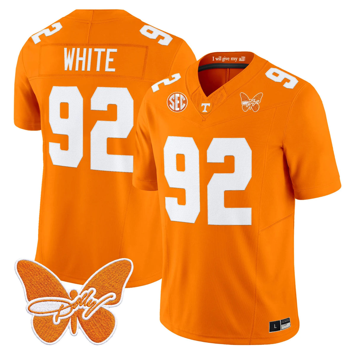 Men's Tennessee Volunteers Dolly Parton Patch Vapor Limited Jersey - All Stitched