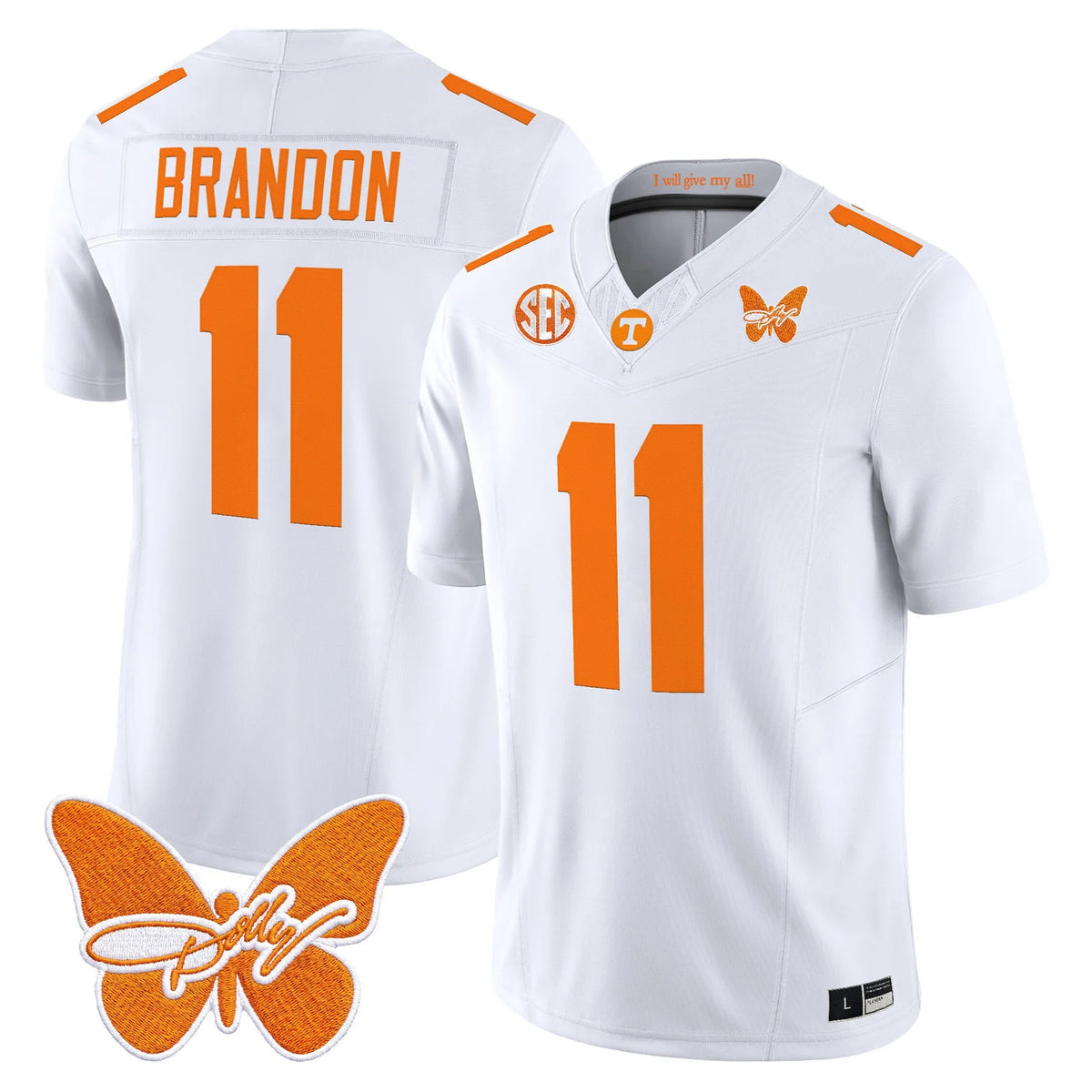 Men's Tennessee Volunteers Dolly Parton Patch Vapor Limited Jersey - All Stitched