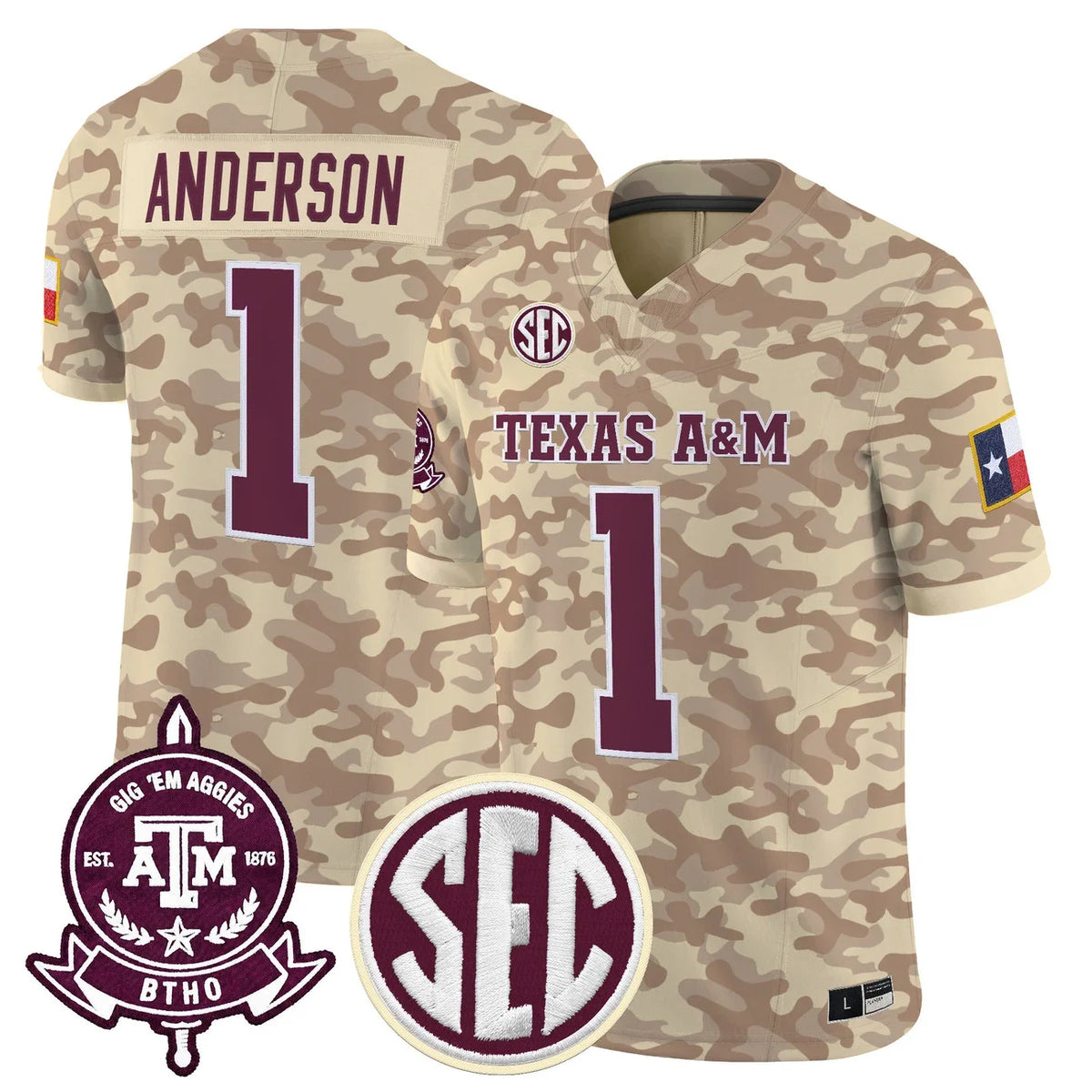 Texas A&M Aggies 2026 'Honor and Support' Vapor Limited Jersey - All Stitched