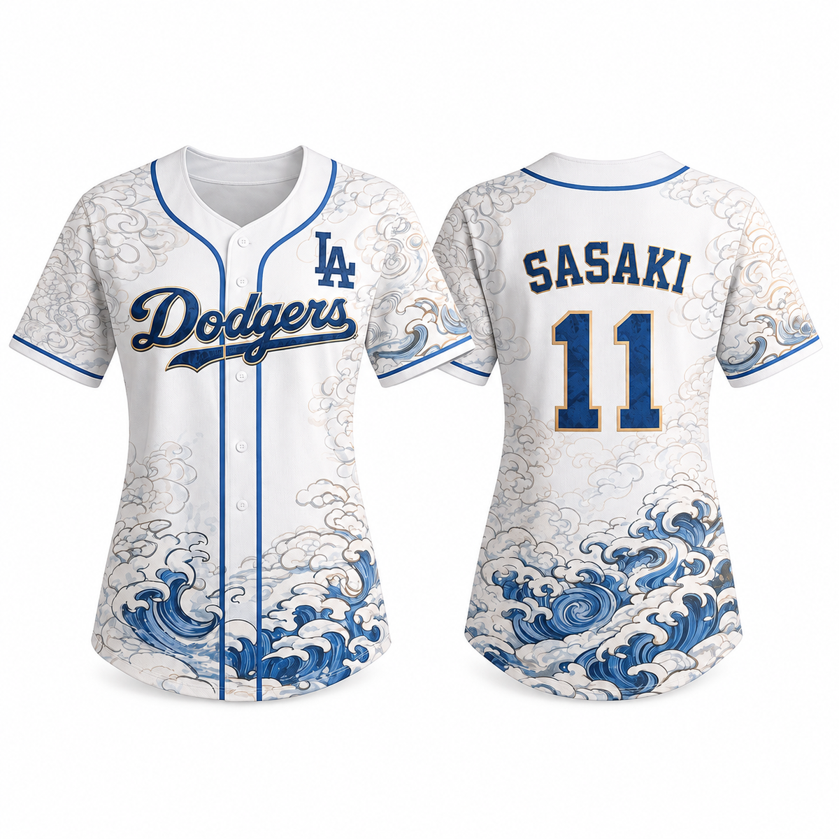 Los Angeles Wave Heritage Baseball Jersey - Stitched