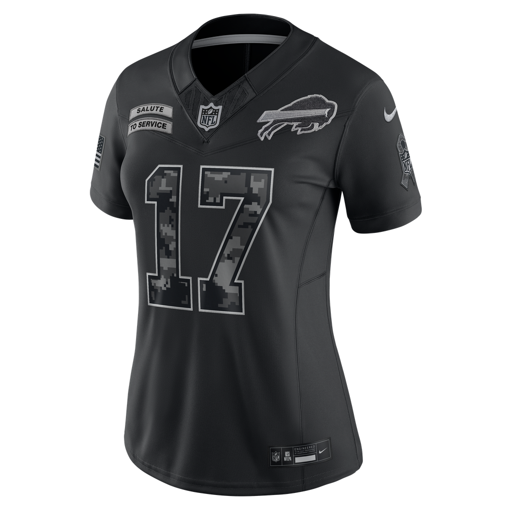 Women's Buffalo Bills Josh Allen Black 2026 Salute to Service Stitched Limited Jersey - image 2